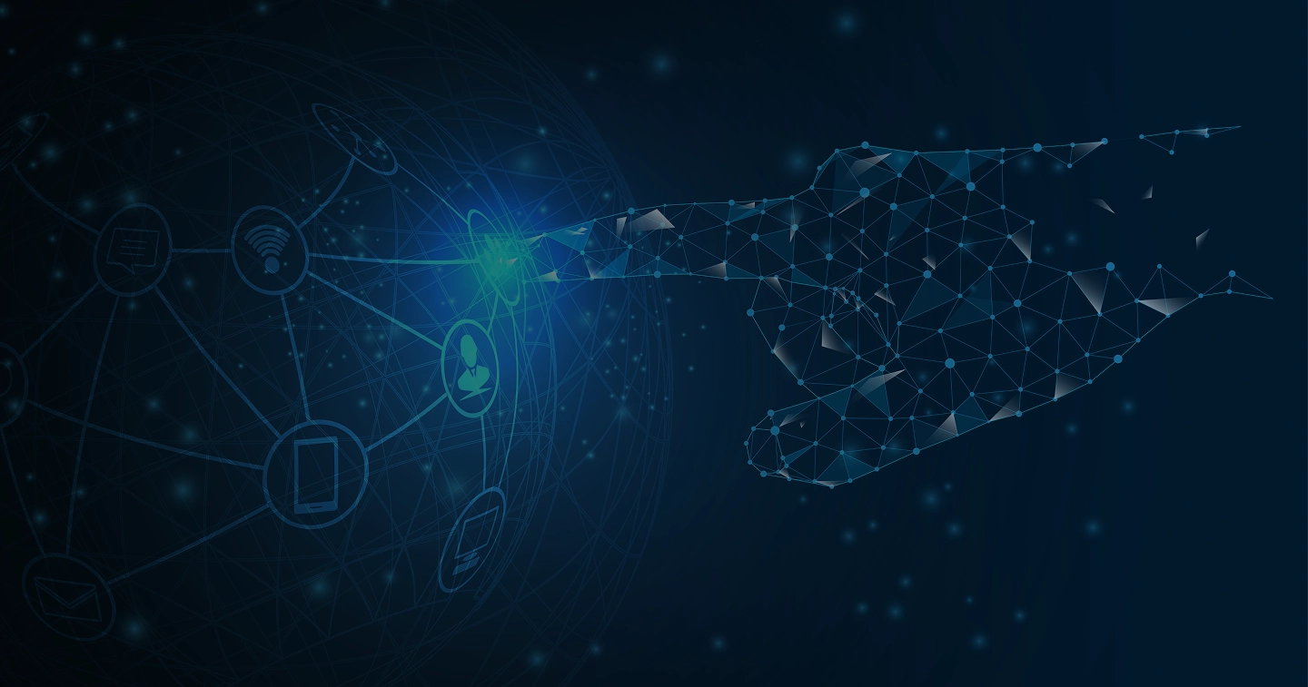 Hintergrundgrafik von Noryza Crypton AI Kontaktseite